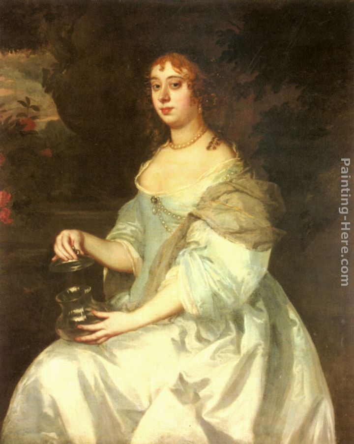 Portrait of Hannah Bulwer painting - Sir Peter Lely Portrait of Hannah Bulwer art painting